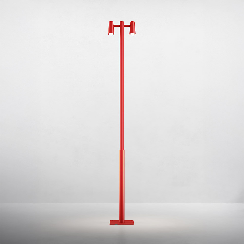 Conus - Pole 2 Heads - Red