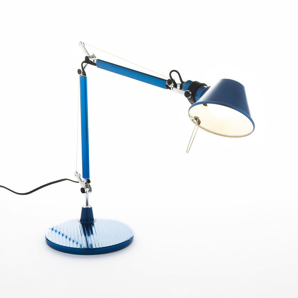 Tolomeo Micro Tavolo - Blu anodizzato - Corpo Lampada + Base