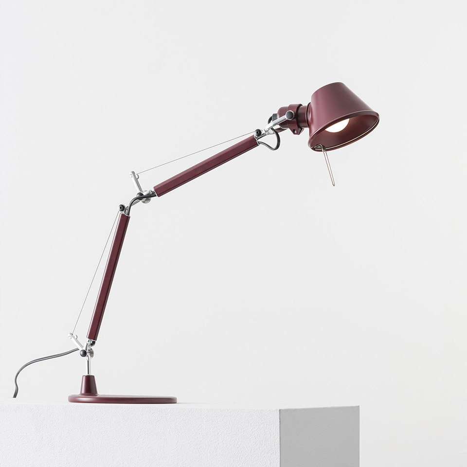 Tolomeo Micro Tavolo - Ruby Red - Corpo Lampada + Base
