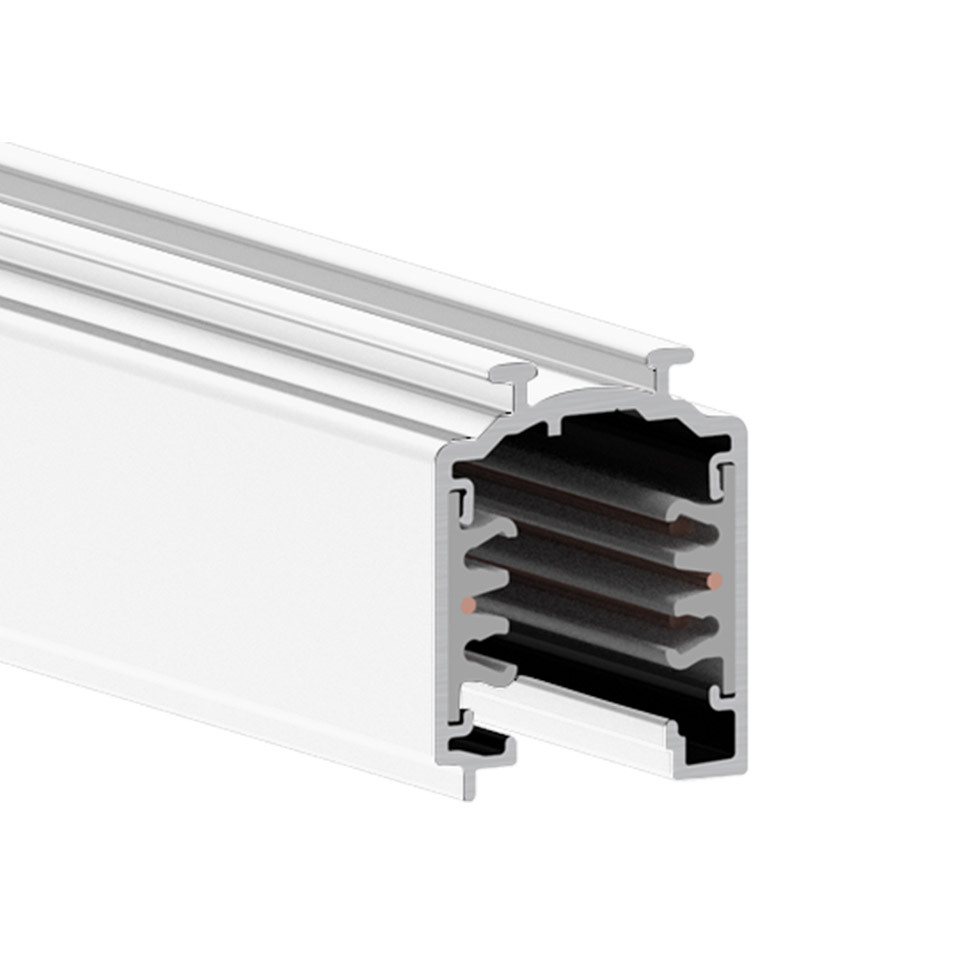 Track 230V Binario trifase esterno 1000mm Bianco