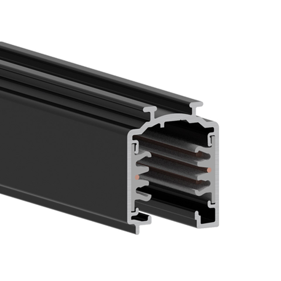 Track 230V Binario trifase esterno 1000mm Nero
