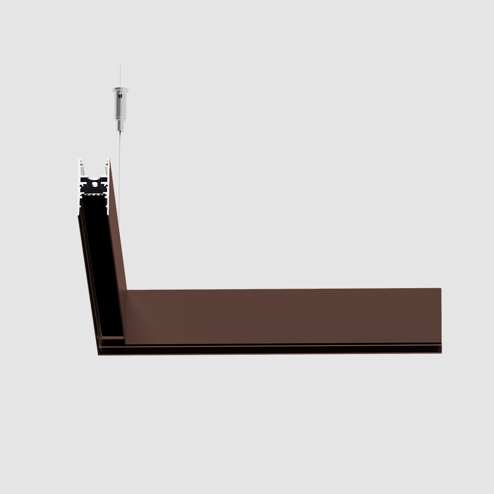 A.24 - Binario Magnetico Sospensione - Angolo 90° (stesso piano) - Bronzo Spazzolato