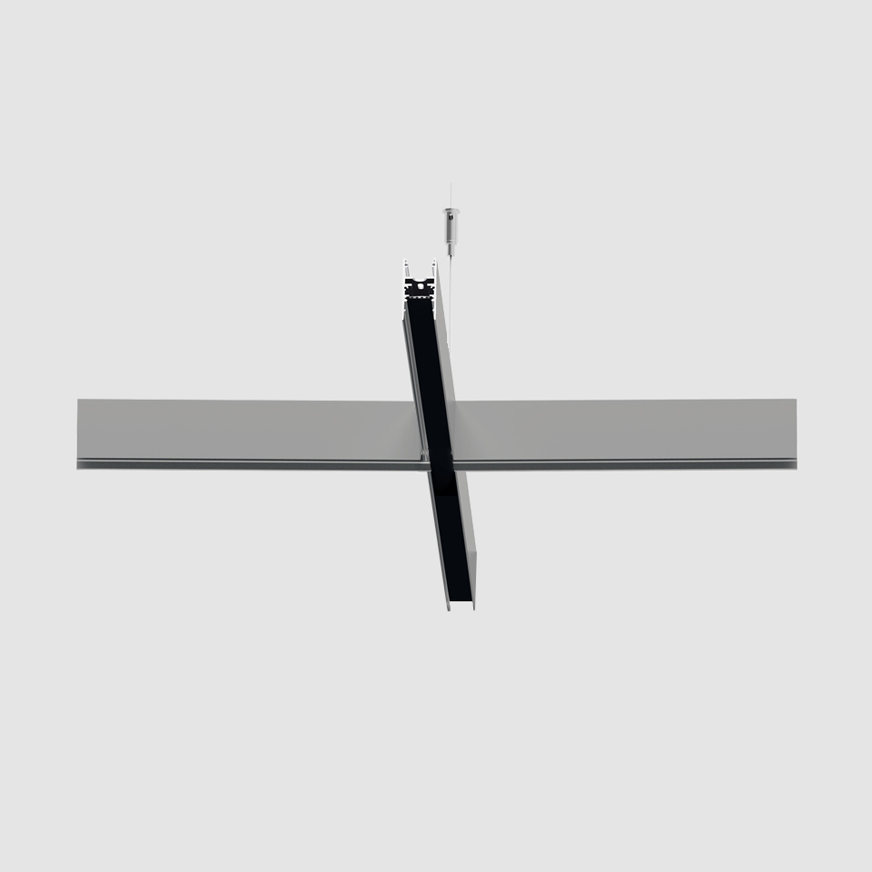 A.24 - Binario Magnetico Sospensione - Giunto X - Argento Spazzolato