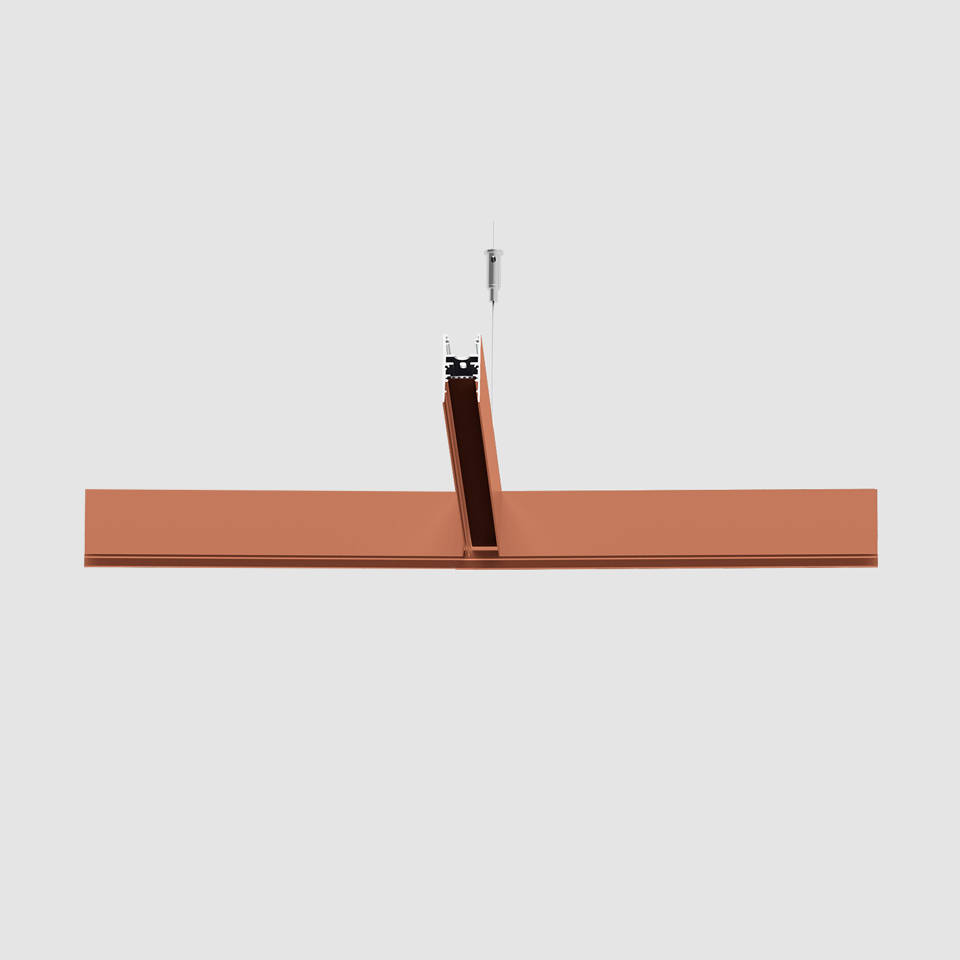 A.24 - Binario Magnetico Sospensione - Giunto T - Rame Spazzolato