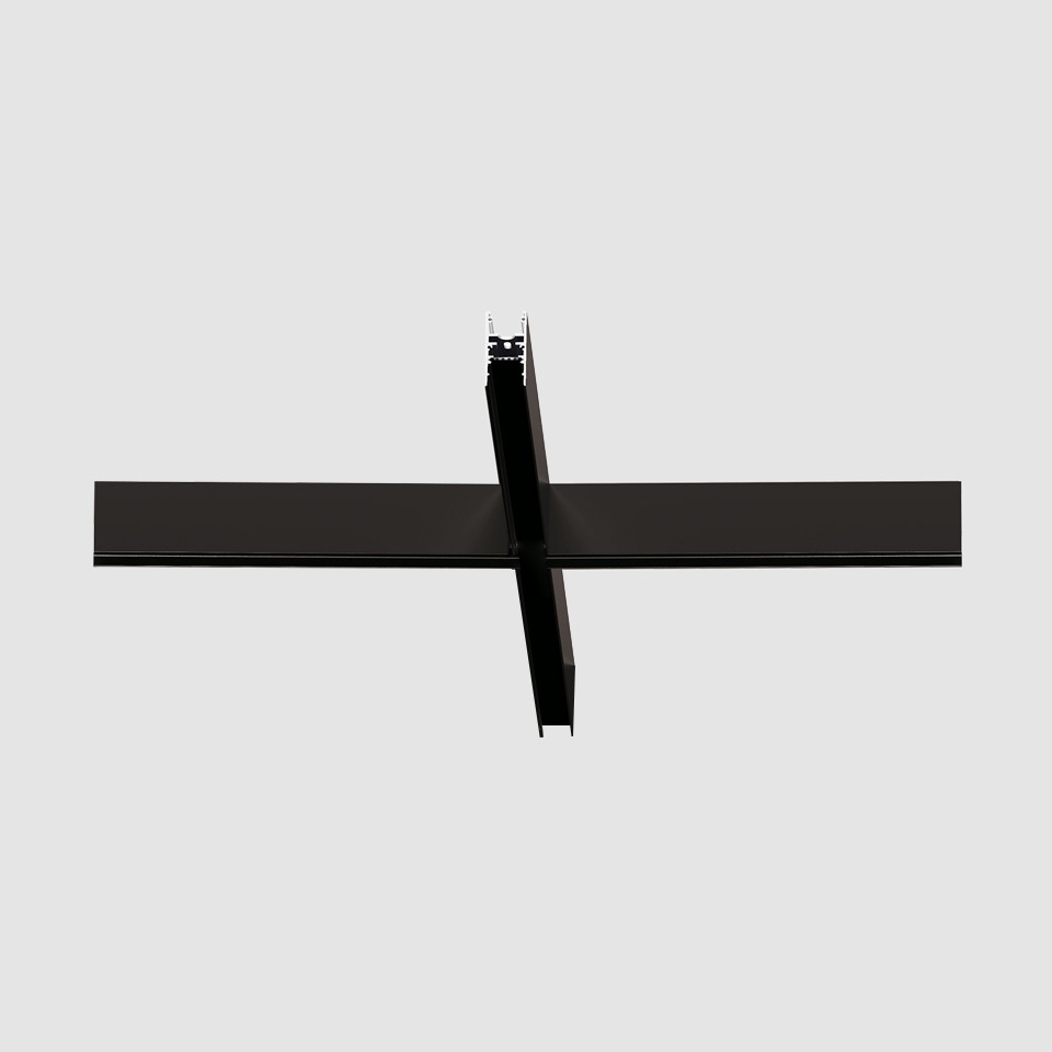 A.24 - Binario Magnetico Soffitto - Giunto X - Nero