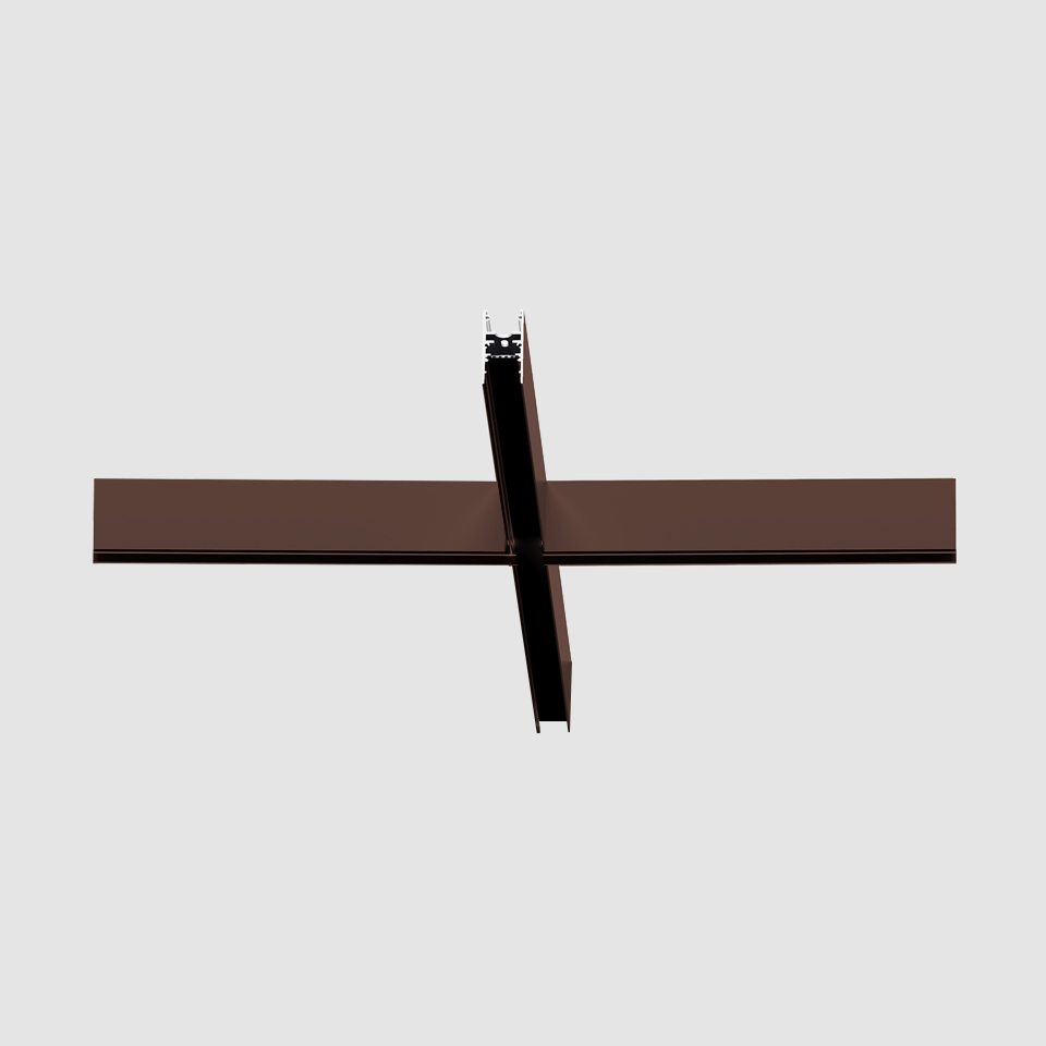 A.24 - Binario Magnetico Soffitto - Giunto X - Bronzo Spazzolato