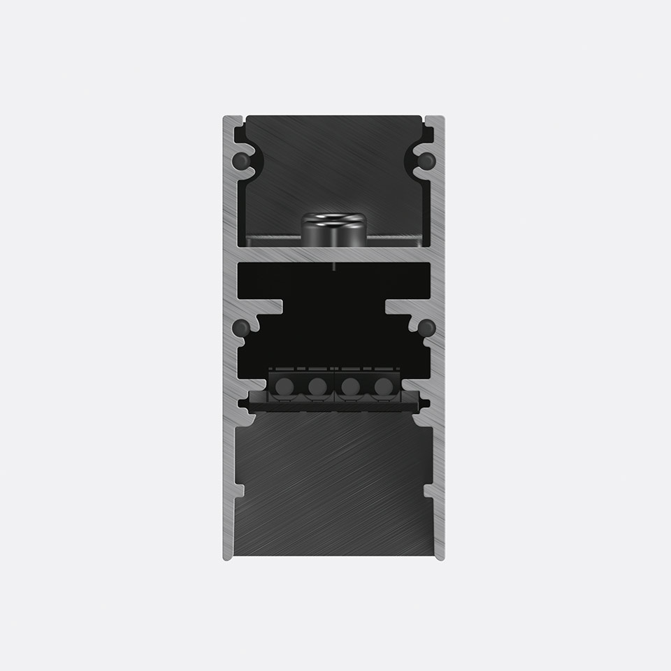 A.24 - Binario Magnetico Sospensione - Modulo Lineare -  1176mm - Argento Spazzolato
