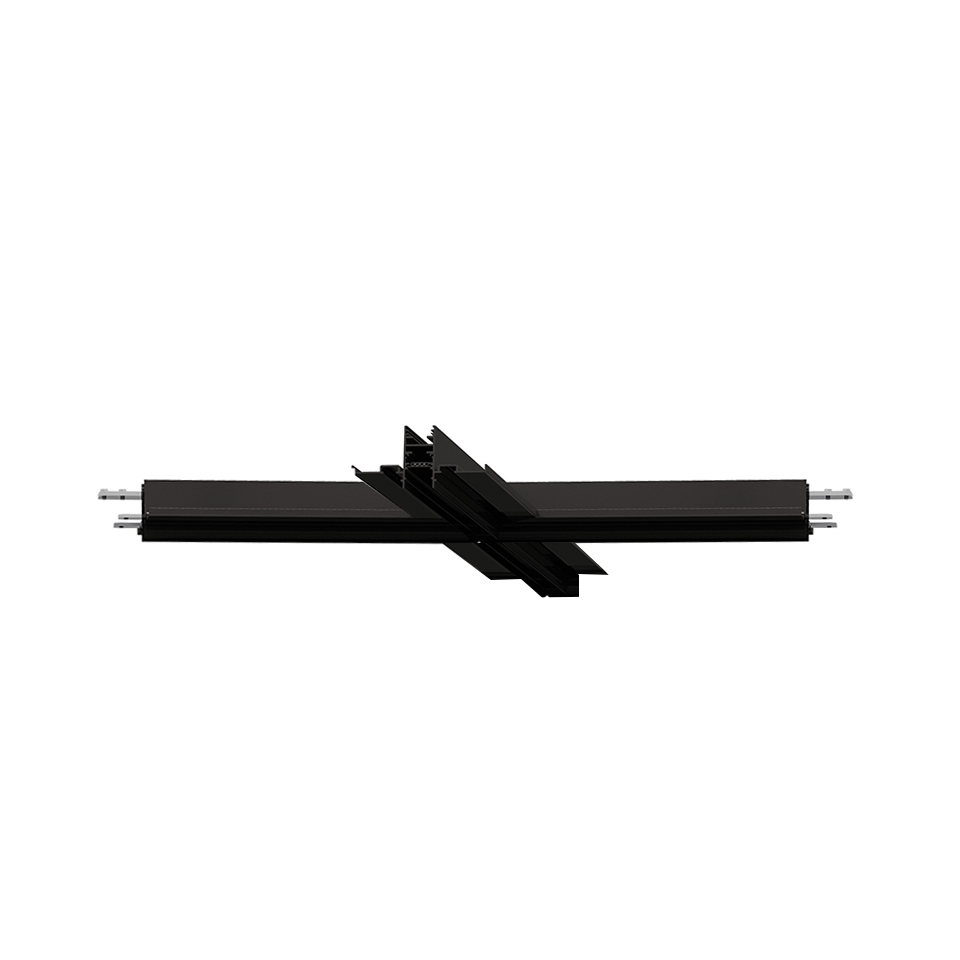 A.24 - Binario Magnetico Incasso - Giunto X - Nero