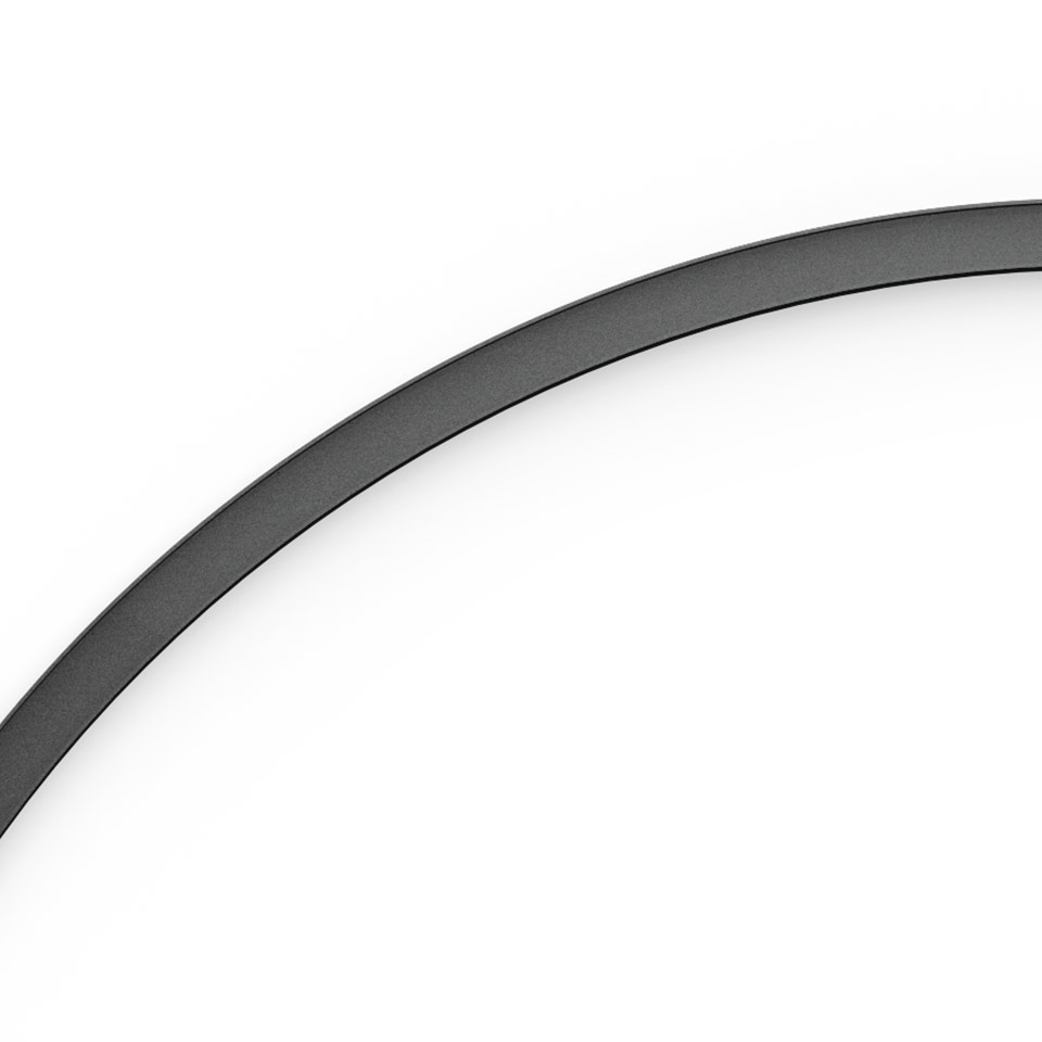 A.24 - Binario Magnetico Incasso - Modulo Curvo (non magnetico) - 561mm - 60° - Bianco