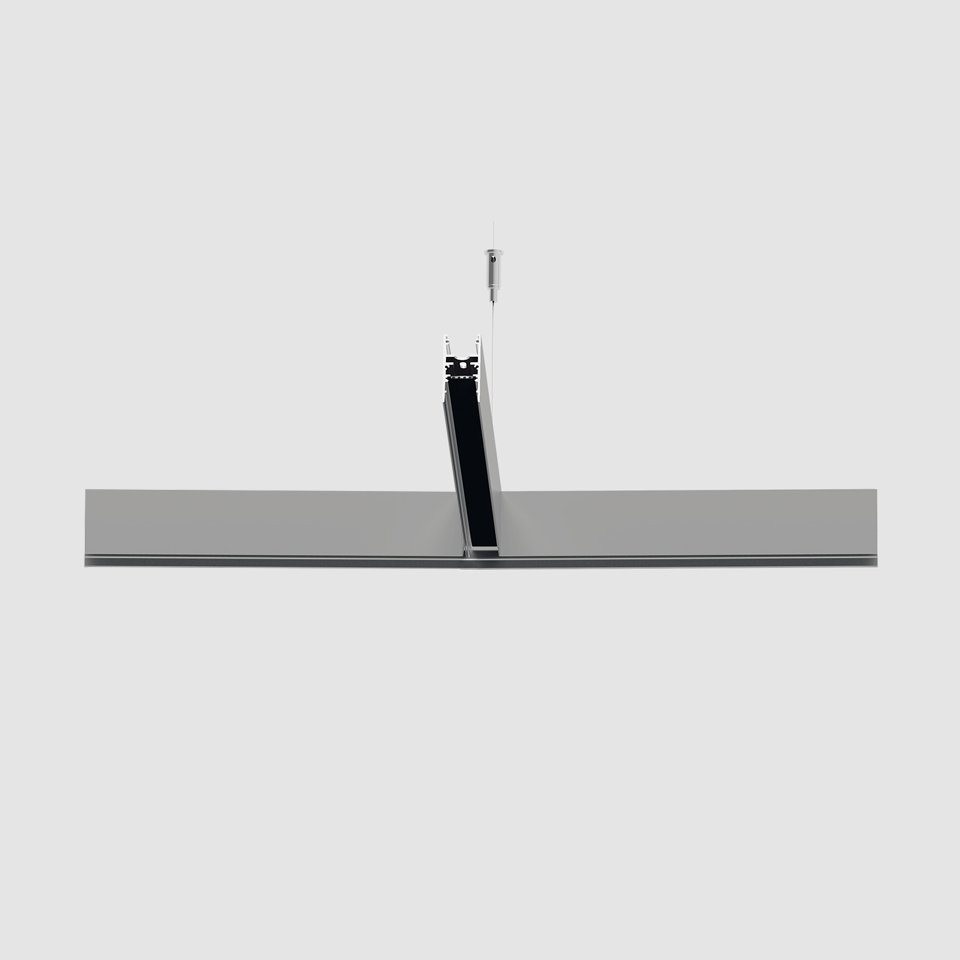 A.24 - Binario Magnetico Sospensione - Giunto T - Argento Spazzolato
