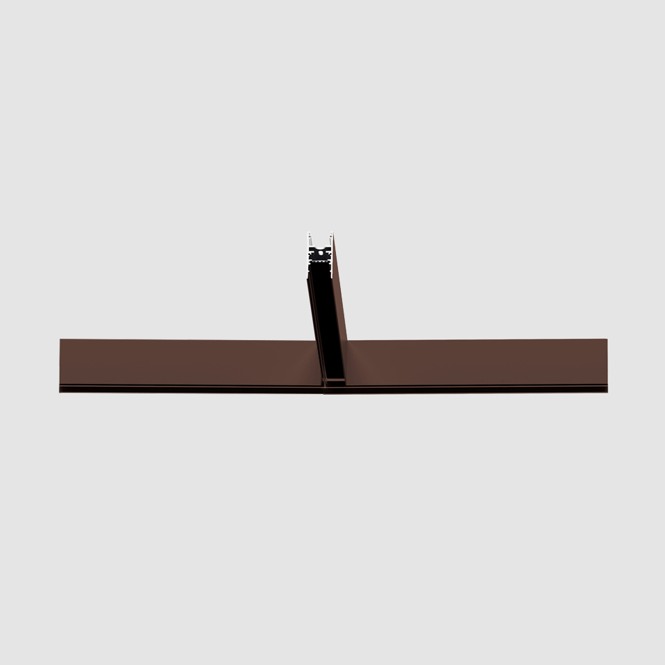 A.24 - Binario Magnetico Soffitto - Giunto T - Bronzo Spazzolato