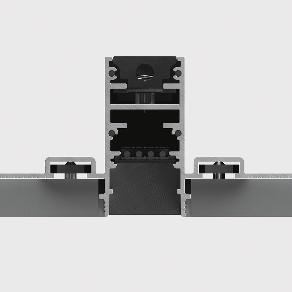 A.24 - Binario Magnetico Incasso - Modulo Lineare -  1176mm - Bianco