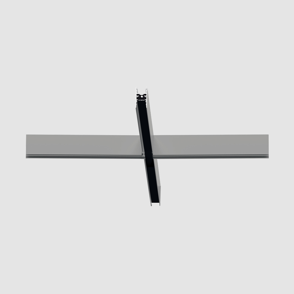 A.24 - Binario Magnetico Soffitto - Giunto X - Argento Spazzolato