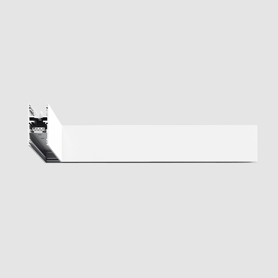 A.24 - Recessed Sharping Emission - 90° Angle (same plane) - Not lit - White
