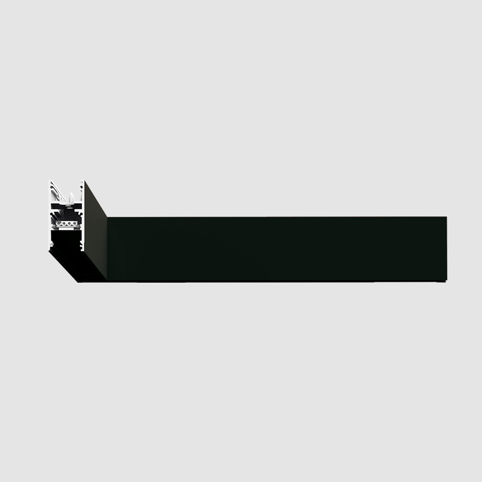 A.24 - Recessed Sharping Emission - 90° Angle (same plane) - Not lit - Black