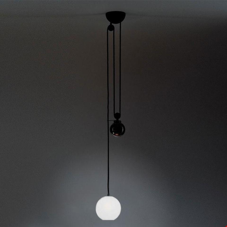 Aggregato - Saliscendi - Sfera in metacrilato - Opalino bianco - Ø250