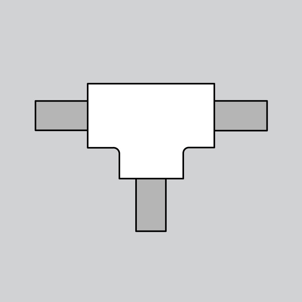 Alphabet of light system - Suspension - T Joint - 3000K - Not powered