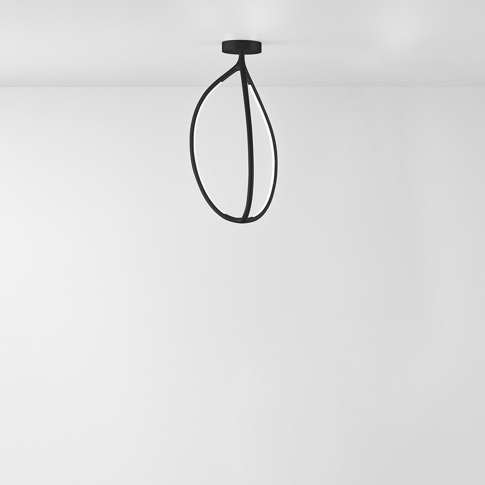 Arrival - Soffitto - 70 - 2700K - Nero Opaco - APP Compatible