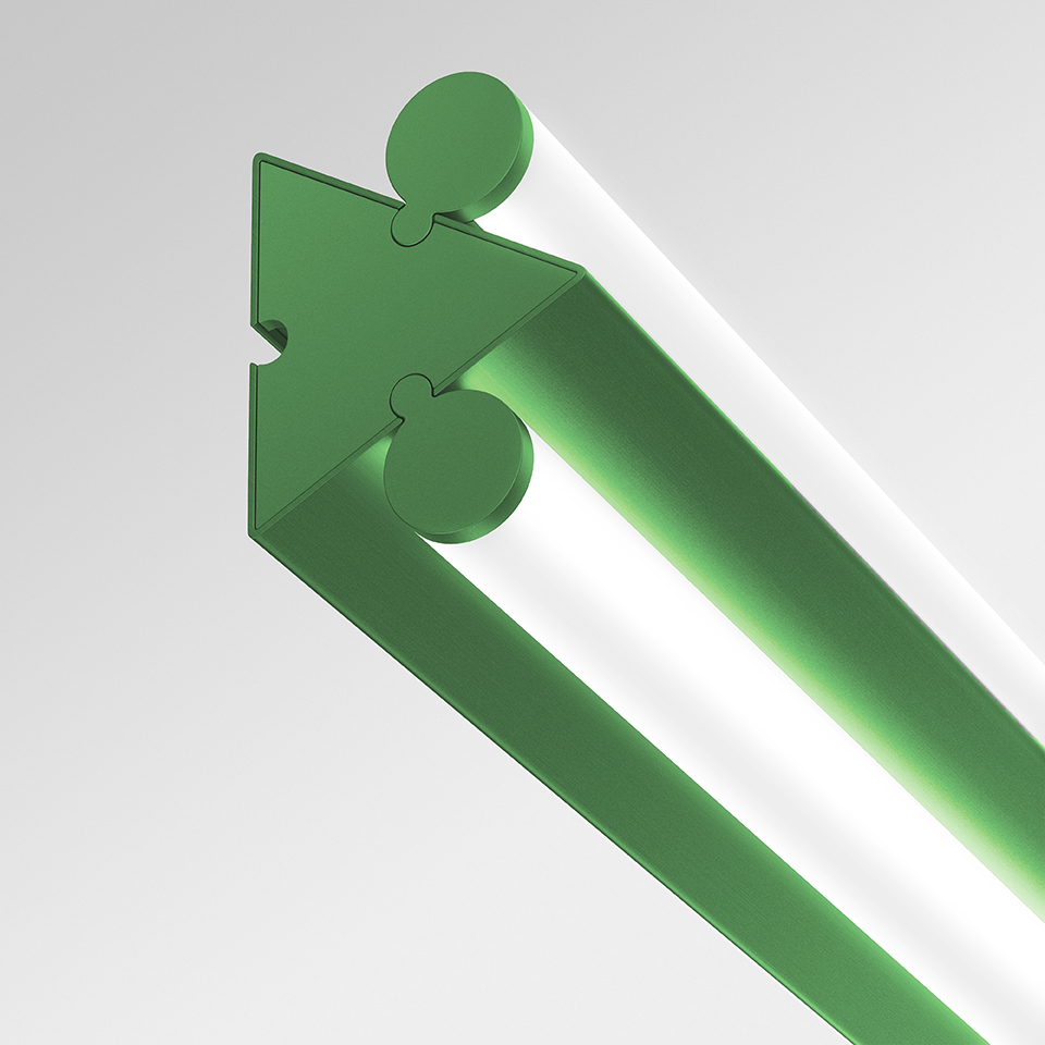 Dreispitz - Parete/Soffitto - 2 Diffused Emission - 90 - Verde