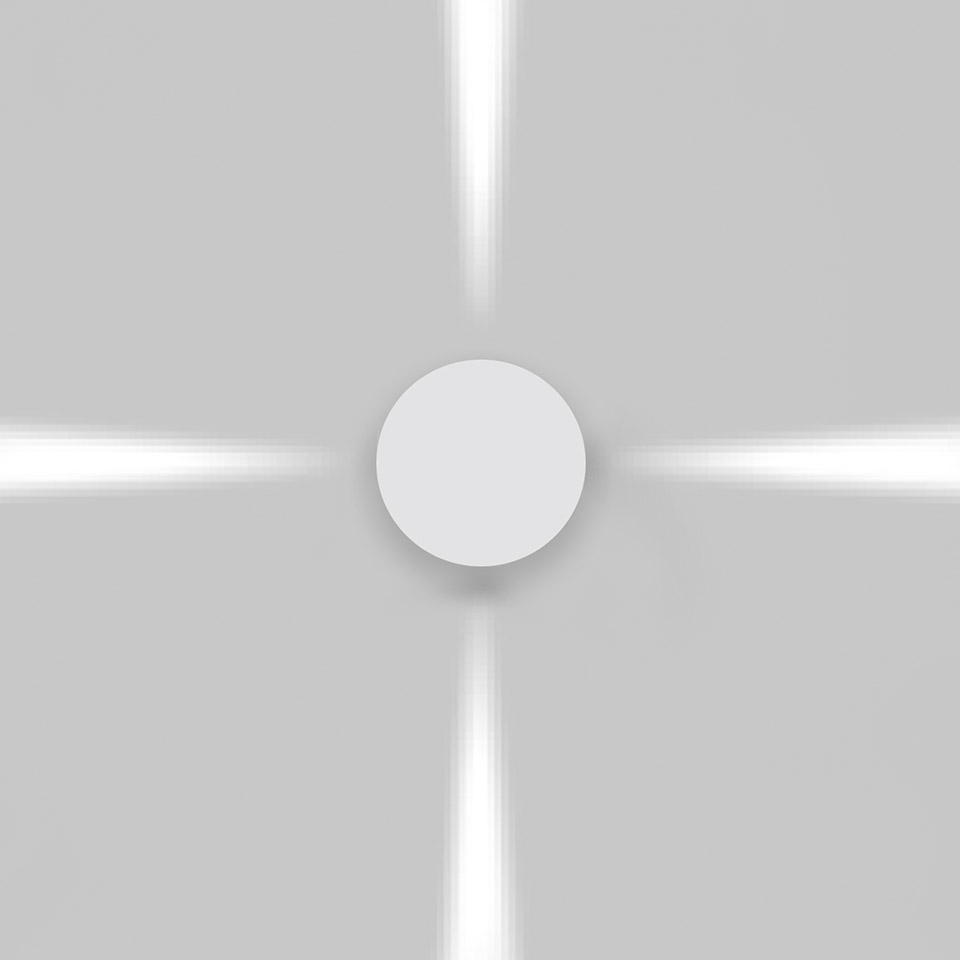 Effetto Tondo 4 fasci stretti Grigio antracite