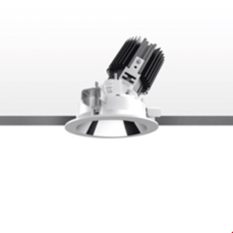 Everything 105 - Tondo - Trim - Orientabile - 48° - 3000K - Cornice bianca / Riflettore nero