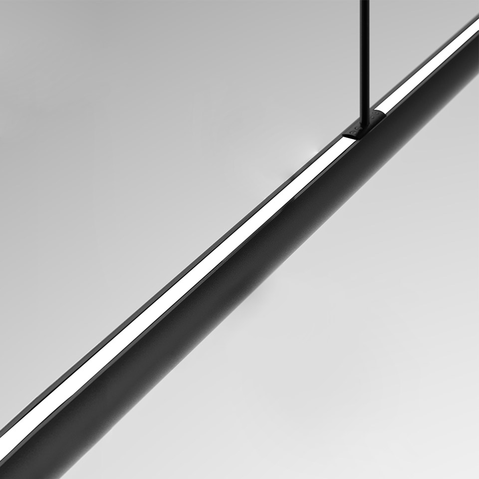 Gople System - Track - Lineare + Luce Indiretta - 1180mm - Nero