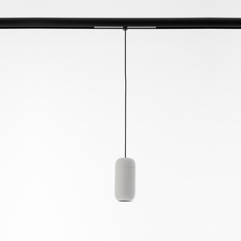 Gople System - Spot Pendant Track - 60 - 2700K - 14° - Dimmerabile DALI - Bianco