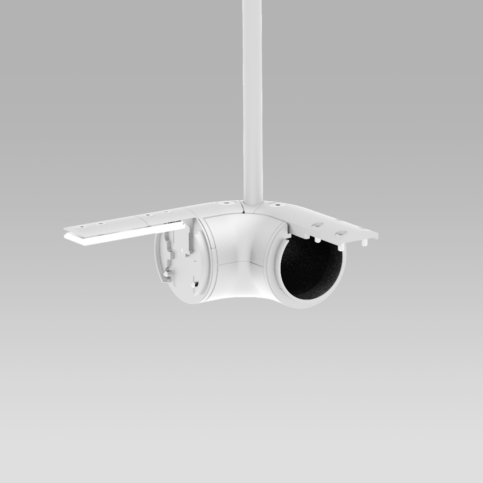 Gople System - Track - Angolo 90° Destra - Bianco