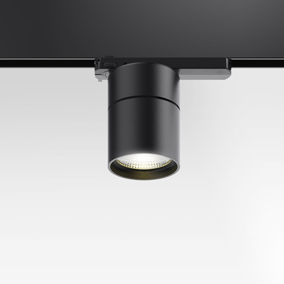 Hoy 3-Phase Track - 90 - 67° - 3000K - Undimmable - Black - 2