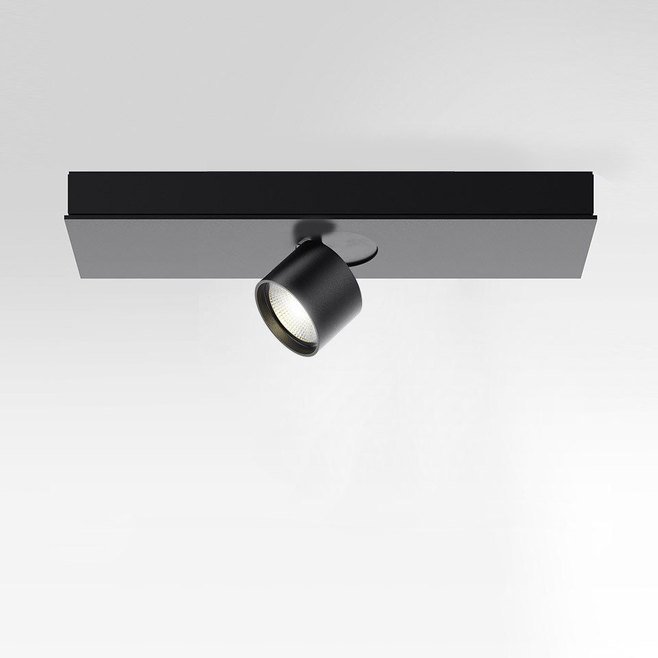 Hoy System Recessed - Spot Module X1 - Ø65 - Adjustable - 17° - 2700K - Black