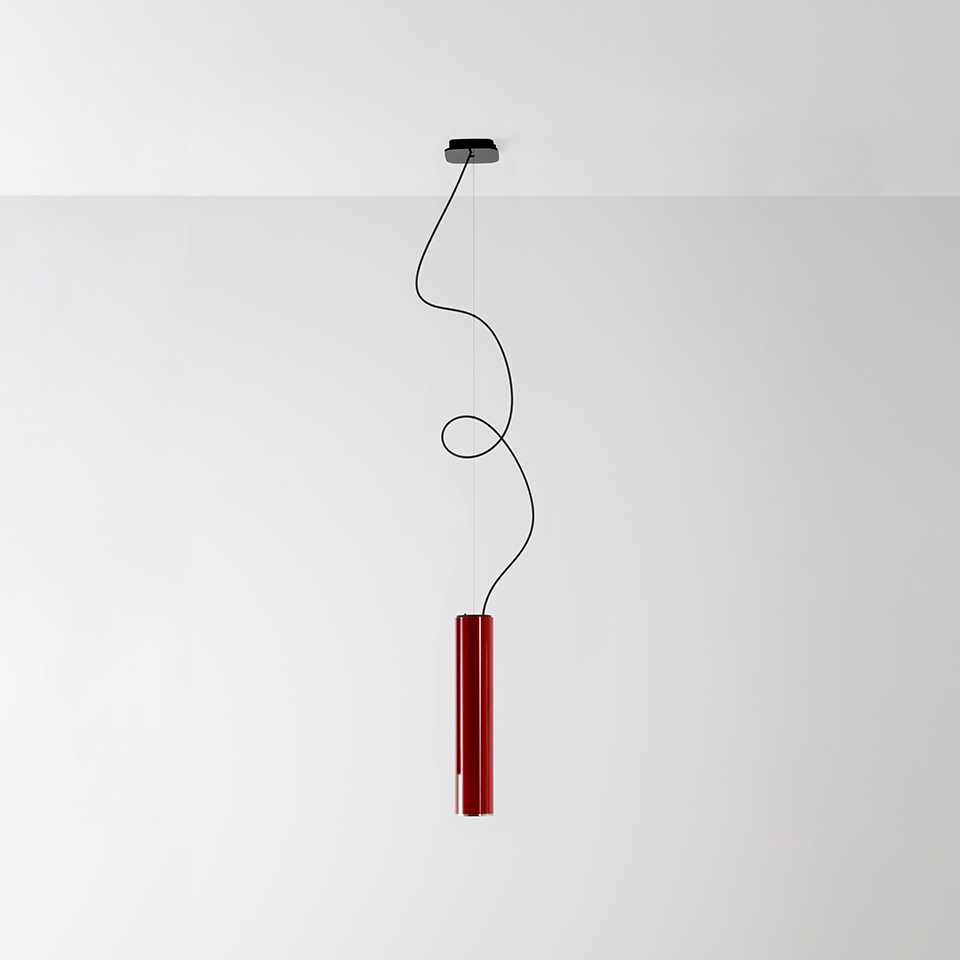 Ilio Sospensione 45 - 2700K - Rosso Rubino