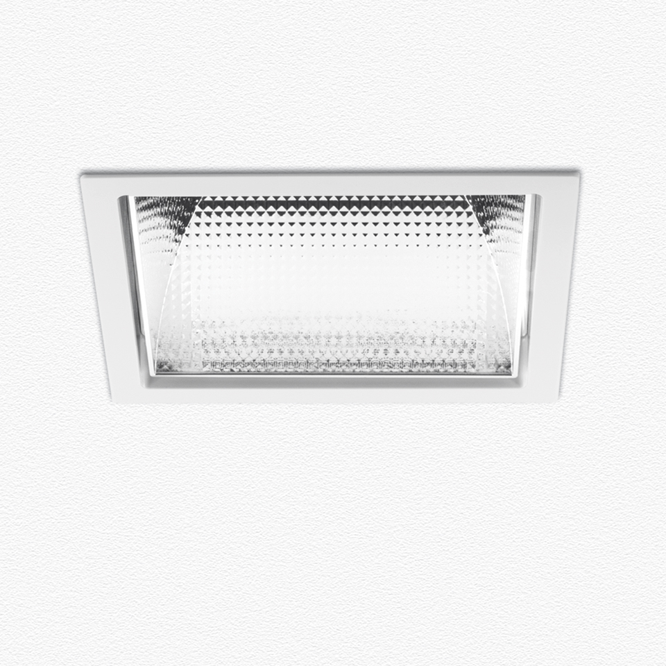 Luceri Kadro Trim - Ottica Sfaccettata a Specchio 3000K - Driver 25W - Bianco