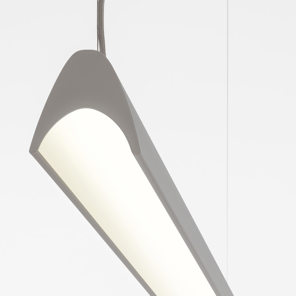 Series Y - Diffuse Direct Emission + Batwing Indirect Emission - 3000K - DALI - Argento