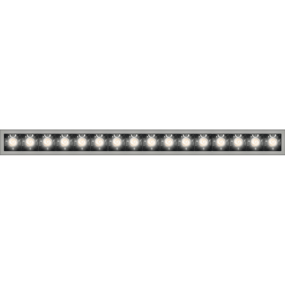 Sharp Refractive Emission - 16 optic unit - 5000K - White Integralis Trim Silver