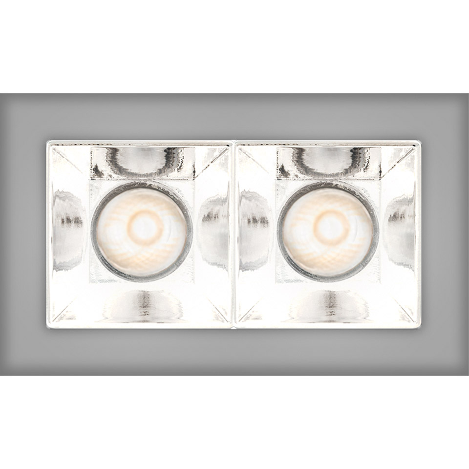 Sharp - 2 optic unit - 5,5W - 20° 2700K Trim Argento - 2