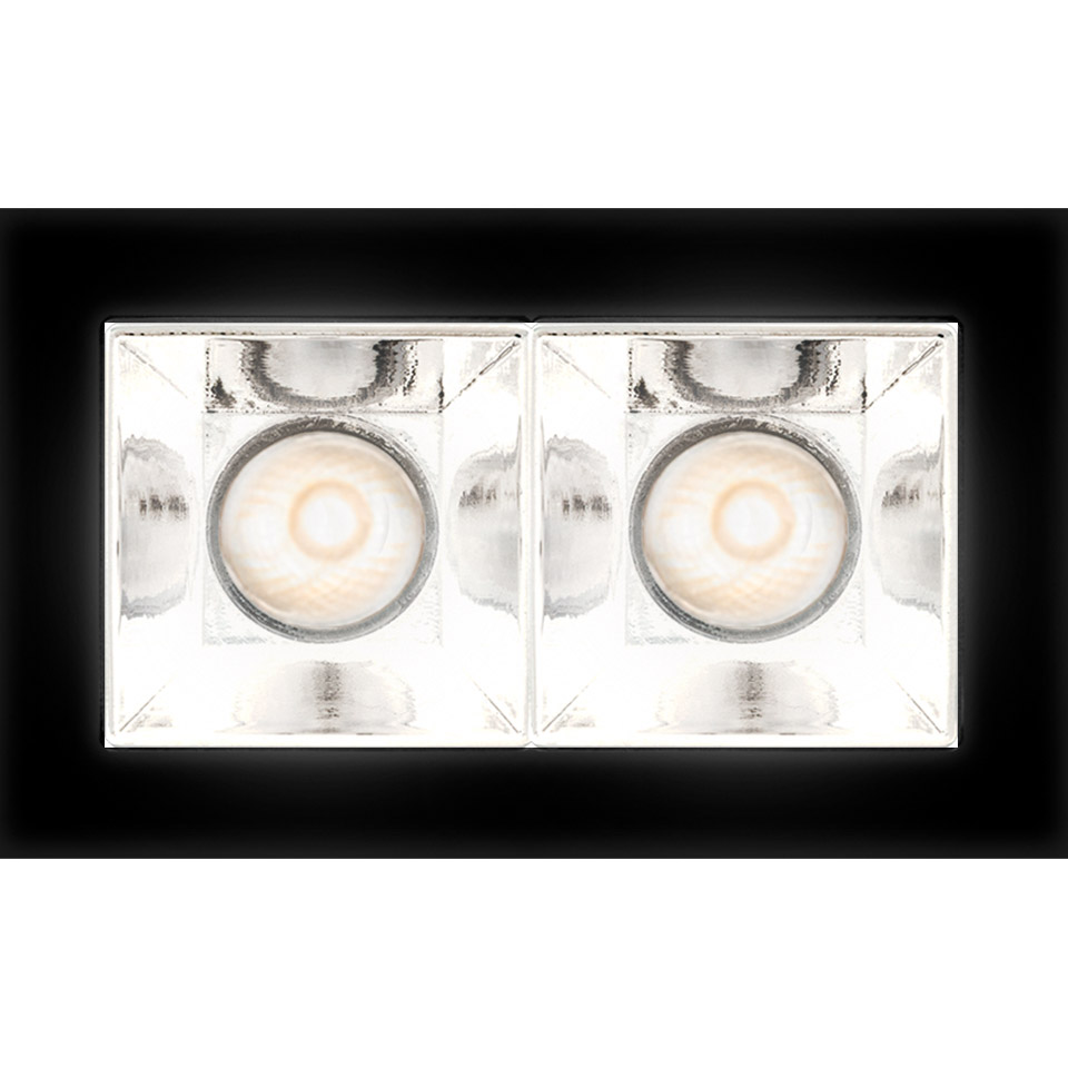 Sharp - 2 optic unit - 5,5W - 20° 4000K Trim Nero - 2