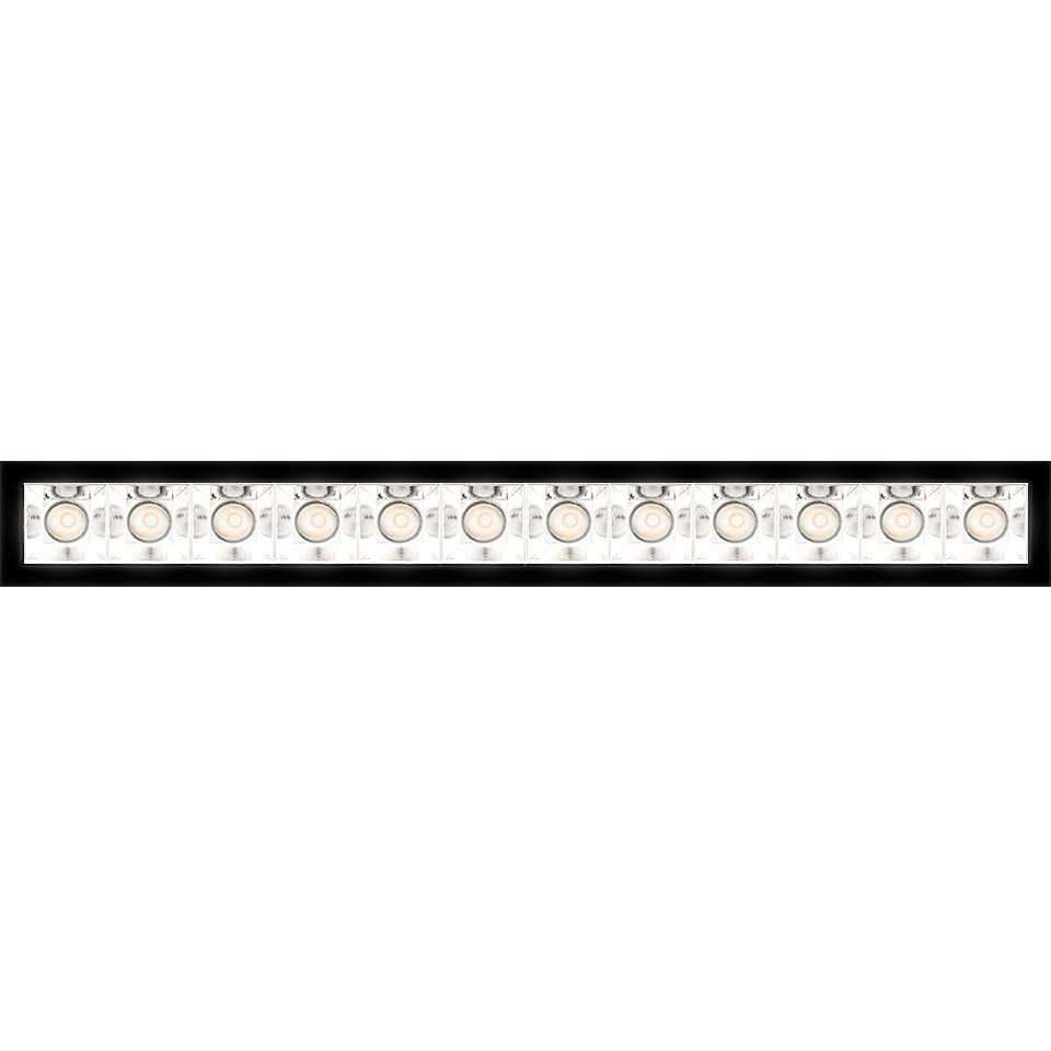 Sharp Refractive Emission - 12 optic unit - 5000K - White integralis Trim Nero - 2