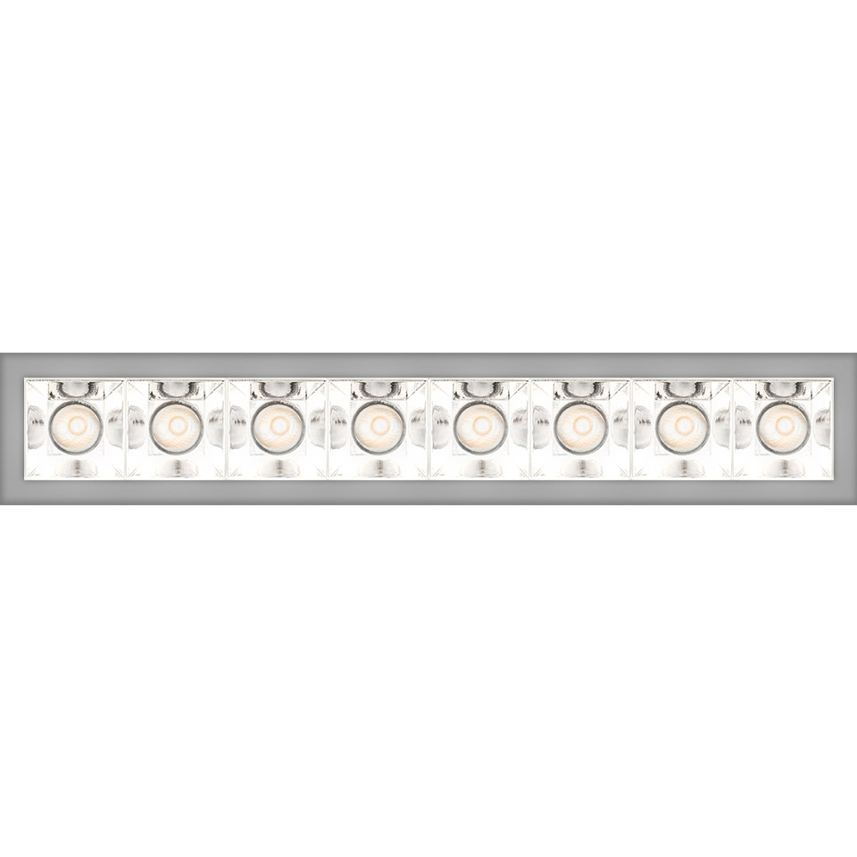 Sharp - 8 optic unit - 22W - 36° 2700K Trim Argento - 2