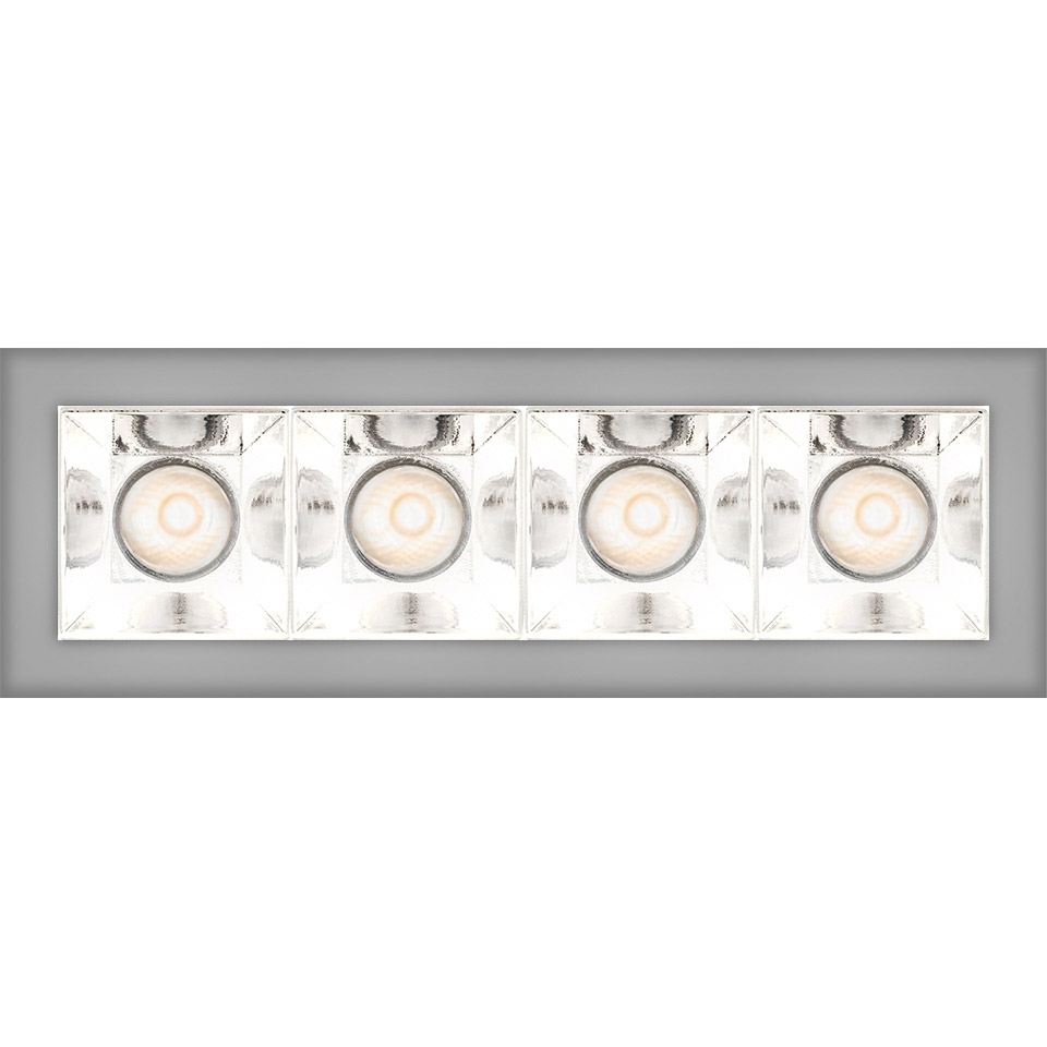 Sharp - 4 optic unit - 11W - 20° 3000K Trim Argento - 2