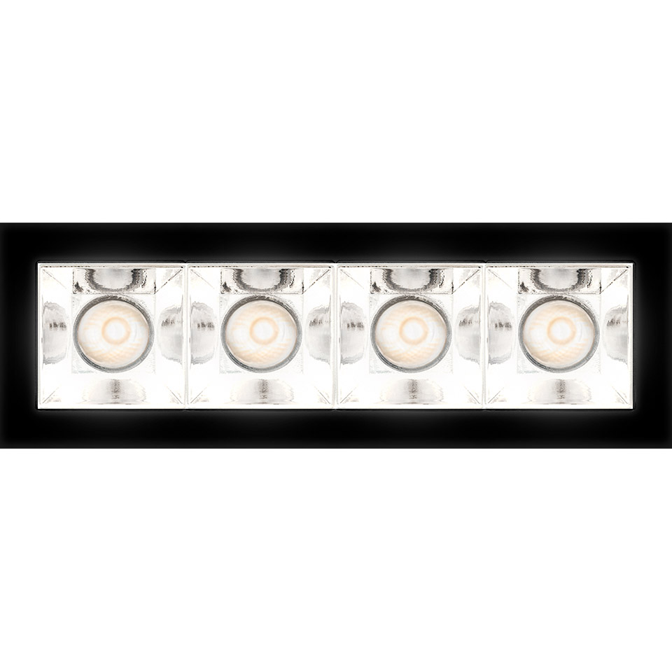 Sharp - 4 optic unit - 11W - 52° 3000K Trim Nero - 2