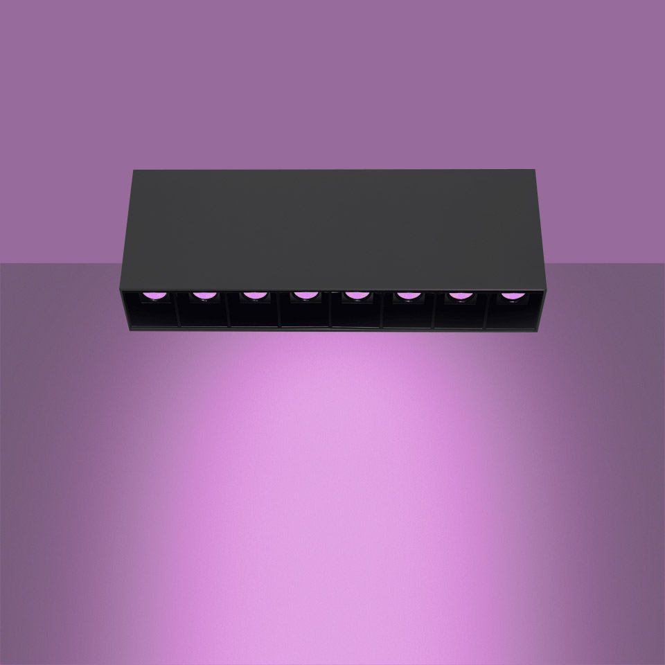 Sharp SMD - 8 optic unit - 24W - 20° Violet Integralis Nero