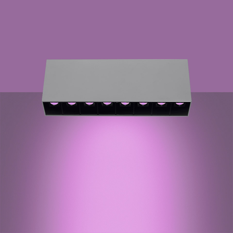 Sharp SMD - 8 optic unit - 24W - 20° Violet Integralis Argento
