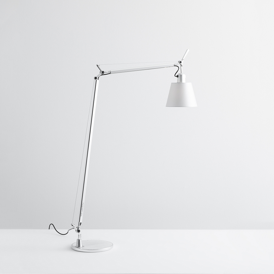 Tolomeo Basculante Reading Floor - Corpo Lampada con Diffusore Raso 180