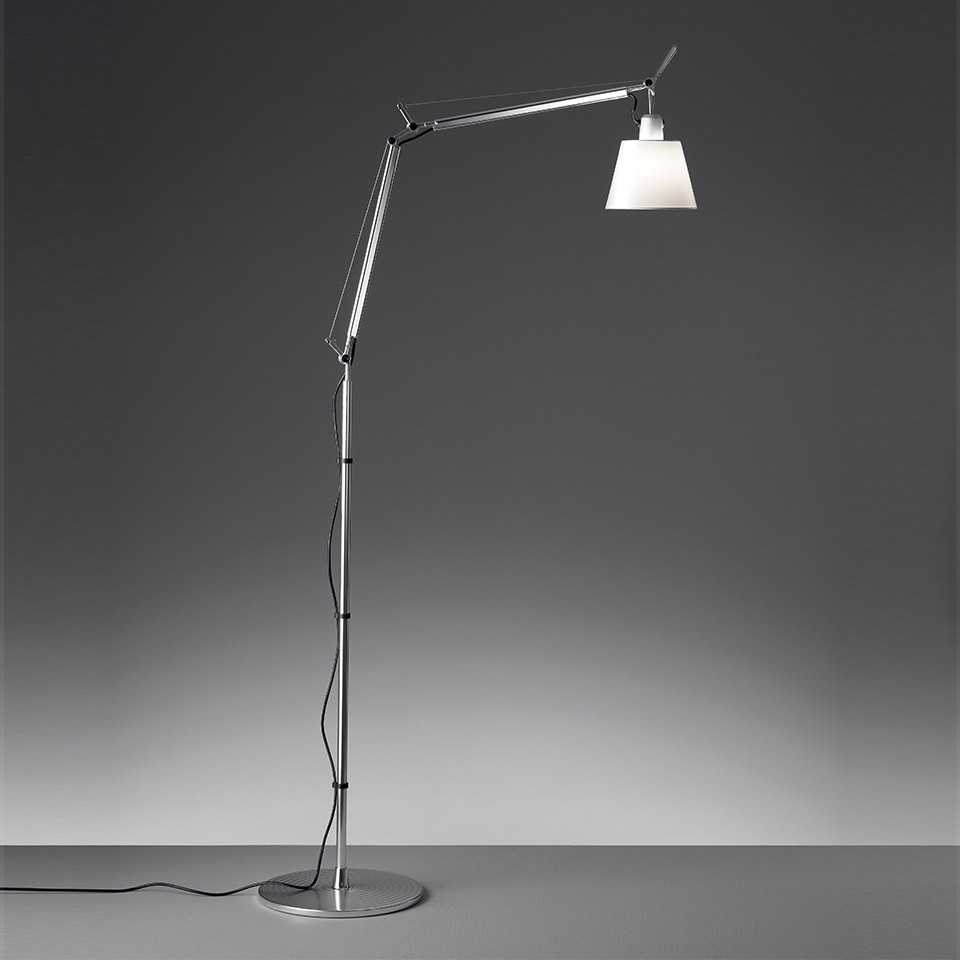 Tolomeo basculante terra - Corpo Lampada con Diffusore Pergamena 180