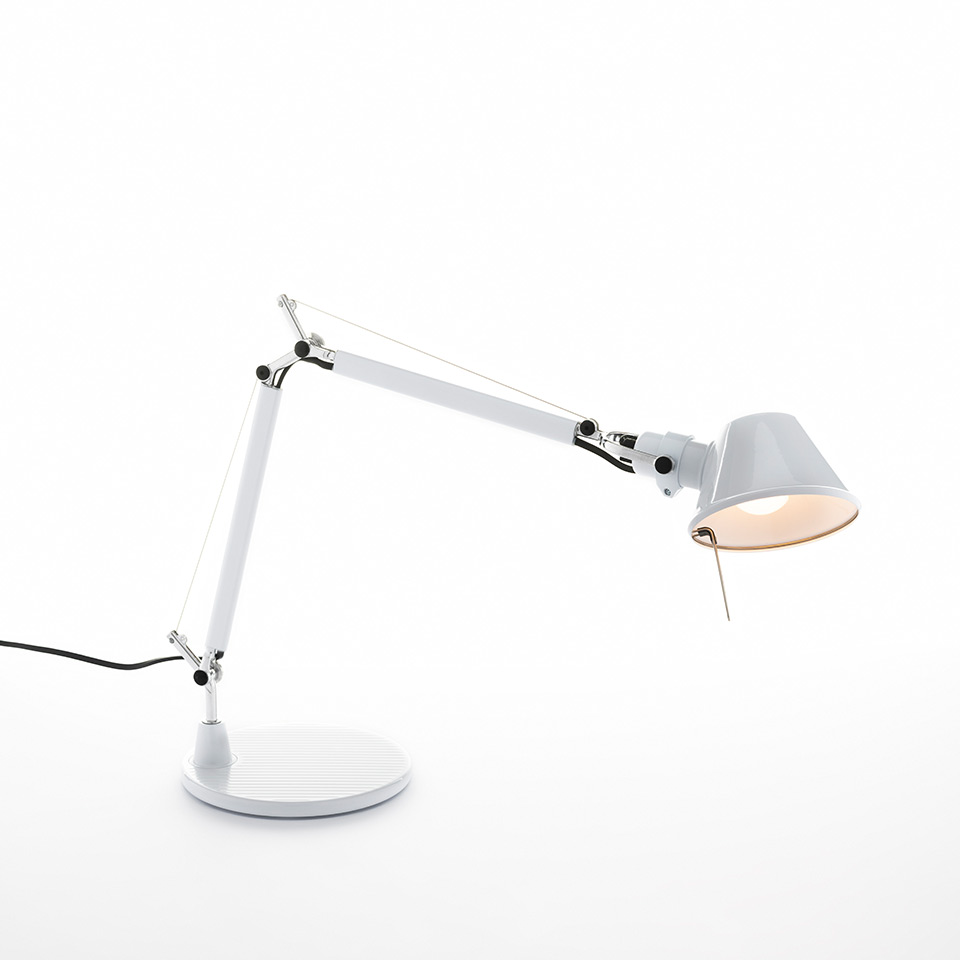Tolomeo Micro Tavolo - Bianco lucido - Corpo Lampada + Base