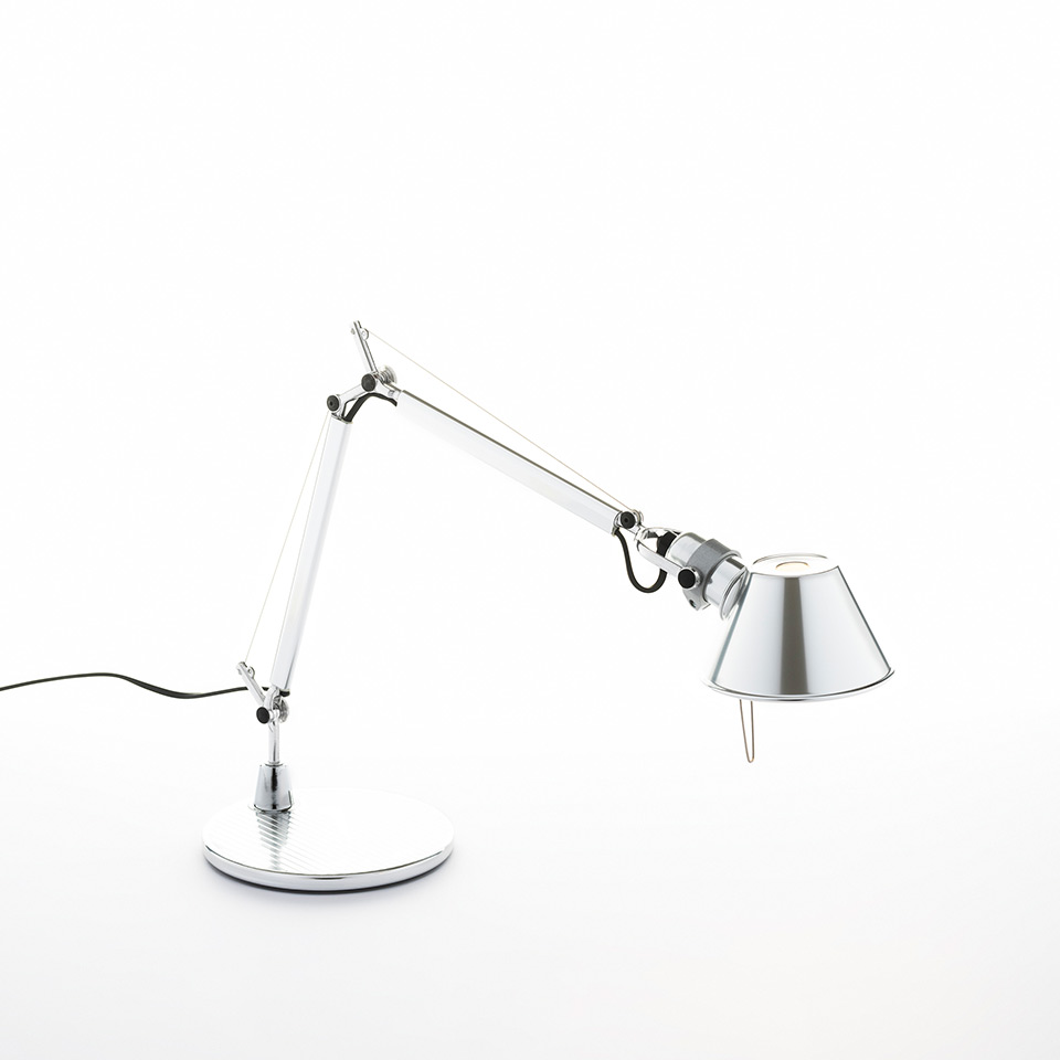 Tolomeo Micro Tavolo - Alluminio brillante - Corpo Lampada + Base