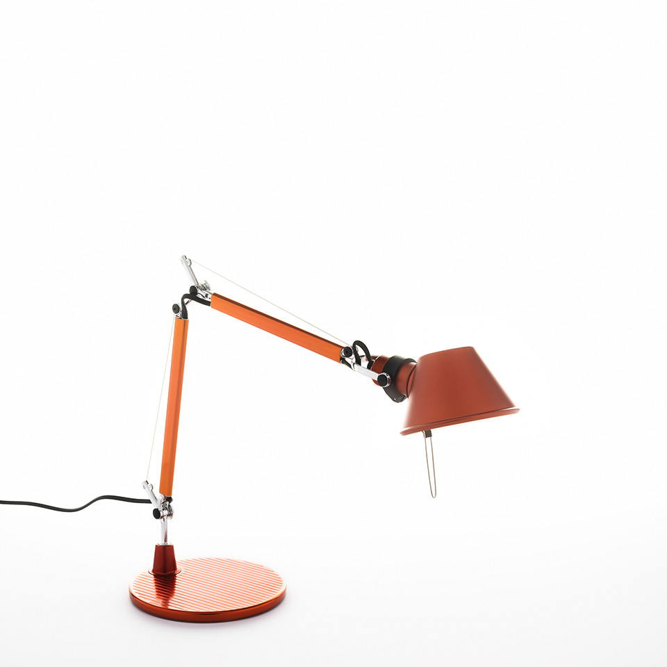 Tolomeo Micro Tavolo - Arancione anodizzato - Corpo Lampada + Base