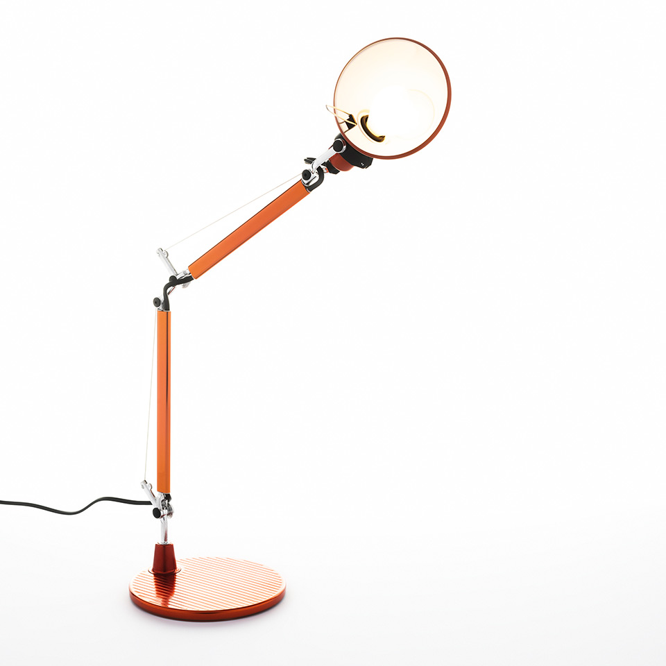 Tolomeo Micro Tavolo - Arancione anodizzato - Corpo Lampada + Base - 2