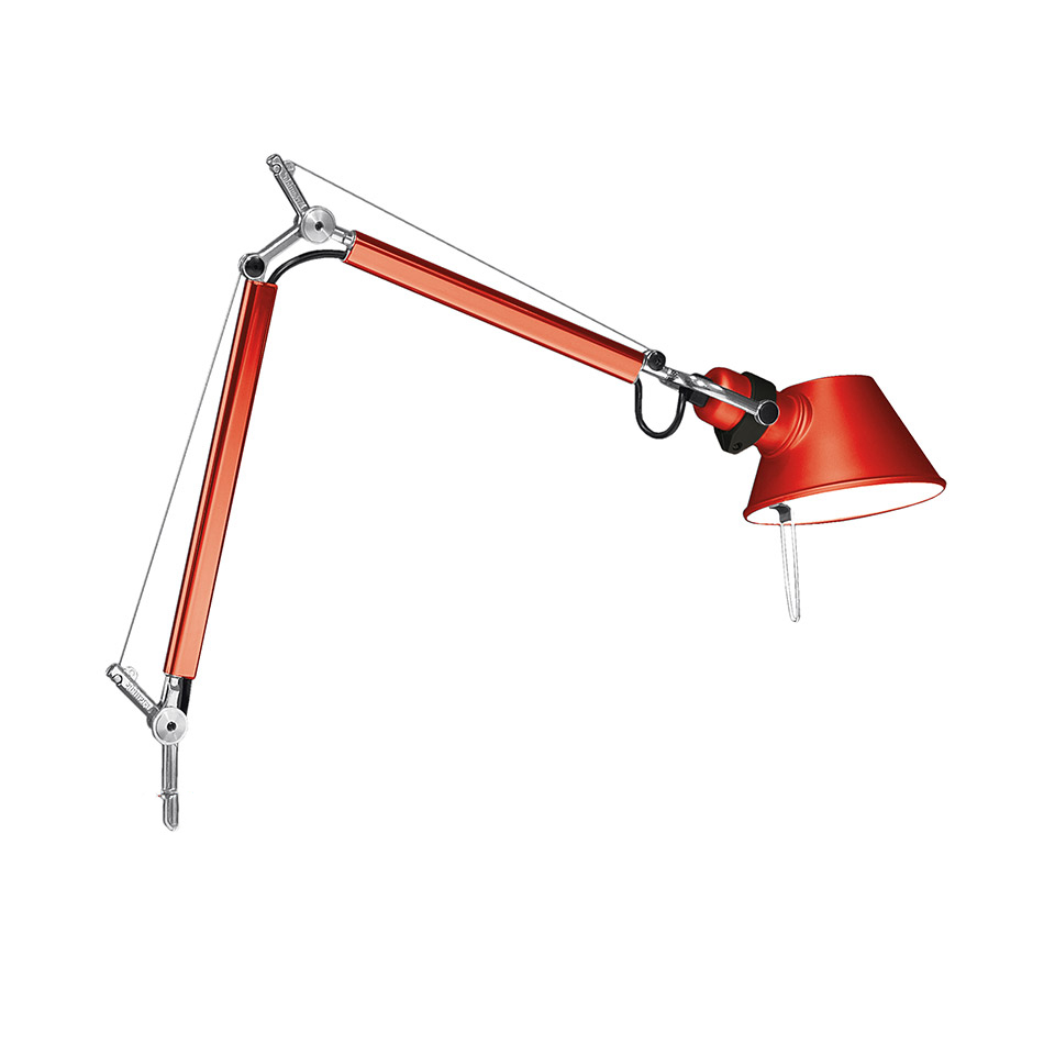 Tolomeo micro tavolo - Rosso anodizzato - Corpo Lampada
