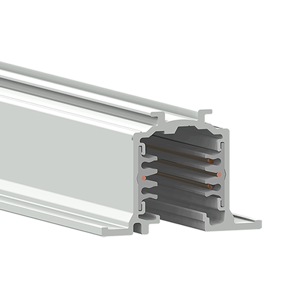 Track 230V Binario trifase da incasso 2000mm Bianco